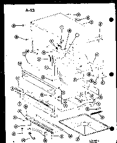 Outer Cabinet Diagram and Parts List for CRR-5B P75175-2M Amana Microwave