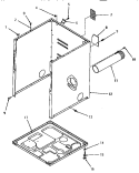 CABINET, EXHAUST DUCT & BASE Diagram and Parts List for HG9280  Speed Queen Dryer