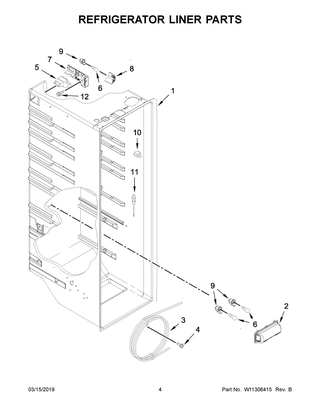 Part Location Diagram of W11380595 Whirlpool DIFFUSER