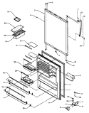 REF DOOR Diagram and Parts List for TK21R3L P1189001W L Amana Refrigerator
