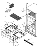 CABINET SHELVING Diagram and Parts List for TK21R3L P1189001W L Amana Refrigerator