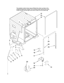 Tub And Frame Parts Diagram and Parts List for MDB6702AWB0  Maytag Dishwasher
