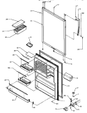 REF DOOR Diagram and Parts List for TJ18R3W P1181712W W Amana Refrigerator