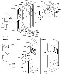 Freezer Door Diagram and Parts List for SRD25TPSE-P1190310WE  Amana Refrigerator