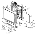 DOOR AND DOOR TRIM Diagram and Parts List for MDU500CBB P1188302W Maytag Dishwasher