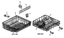 UPPER / LOWER RACKS Diagram and Parts List for MDU500CBB P1188302W Maytag Dishwasher