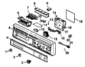 CONTROL PANEL Diagram and Parts List for CDU300C P1188320W Amana Dishwasher