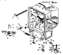 TUB ASSY Diagram and Parts List for CDU300C P1188320W Amana Dishwasher