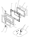 DOOR ASSY Diagram and Parts List for FS11EVP P1186001M Menumaster Microwave