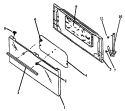 OVEN DOOR ASSY Diagram and Parts List for EBE26AA0CEH P1142456N Amana Range