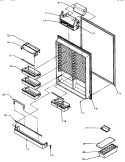 REF INNER DOOR Diagram and Parts List for BX22A5L P1182302W L Amana Refrigerator