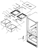 CRISPER COMPARTMENT Diagram and Parts List for BX22A5L P1182302W L Amana Refrigerator