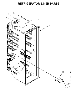 Refrigerator liner parts Diagram and Parts List for MSS25N4MKZ00  Maytag Refrigerator