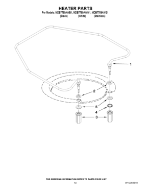 08 - HEATER PARTS Diagram and Parts List for MDB7759AWW1  Maytag Dishwasher
