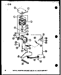 Motor Diagram and Parts List for TAA300 P75751-12W Amana Washer