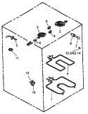 ELECTRICAL COMPONENTS Diagram and Parts List for ARR624W P1142625N W Amana Range