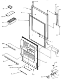 REF DOOR Diagram and Parts List for TB18RW P1184608W W Amana Refrigerator