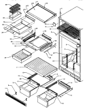 CABINET SHELVING Diagram and Parts List for GTG18AL P1181714W L Amana Refrigerator