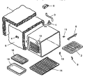 CABINET ASSY Diagram and Parts List for ARH667E P1142632N Amana Range