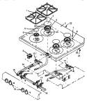 SEALED BURNER PARTS Diagram and Parts List for AGS730L P1141258N L Amana Range