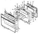 OVEN DOOR ASSY Diagram and Parts List for AGS730L P1141258N L Amana Range