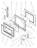 MICROWAVE DOOR ASSY Diagram and Parts List for MM659E P1177101M Z Amana Microwave