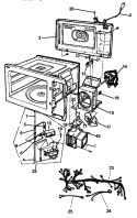 ELECTRONIC COMPONENTS Diagram and Parts List for RMC800E P1180501M Amana Microwave