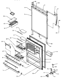 REF DOOR Diagram and Parts List for TSI18A3W P1182107W W Amana Refrigerator