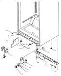 CABINET BOTTOM Diagram and Parts List for TSI18A3W P1182107W W Amana Refrigerator
