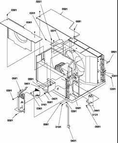 Chassis Diagram and Parts List for 10C2MY-P1203101R  Amana Air Conditioner