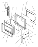 DOOR ASSY Diagram and Parts List for FBG623T P1191202M Amana Microwave
