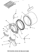 FR BLKHD, AIR DUCT, FELT SEAL & CYLINDER Diagram and Parts List for HG4080  Speed Queen Dryer
