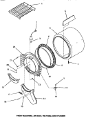 FR BLKHD, AIR DUCT, FELT SEAL & CYLINDER Diagram and Parts List for HG2980  Speed Queen Dryer