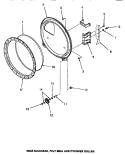 REAR BLKHD, FELT SEAL & CYLINDER ROLLER Diagram and Parts List for HG2980  Speed Queen Dryer