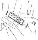 GRAPHICS PANEL, CONROL HOOD & CONTROLS Diagram and Parts List for KG6539  Speed Queen Dryer