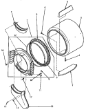 FR BLKHD, AIR DUCT, FELT SEAL & CYLINDER Diagram and Parts List for KG6539  Speed Queen Dryer