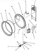REAR BLKHD, FELT SEAL & CYLINDER ROLLER Diagram and Parts List for KG6539  Speed Queen Dryer