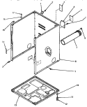 CABINET, EXHAUST DUCT & BASE Diagram and Parts List for KG6539  Speed Queen Dryer