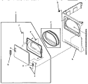 LOADING DOOR Diagram and Parts List for YE1203  Speed Queen Dryer