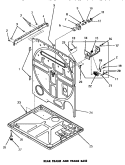 REAR FRAME & FRAME BASE Diagram and Parts List for DE3231  Speed Queen Dryer