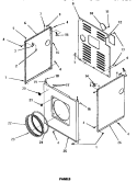 PANELS Diagram and Parts List for DG3350  Speed Queen Dryer