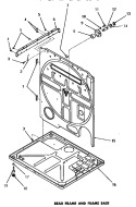 REAR FRAME & FRAME BASE Diagram and Parts List for DG3350  Speed Queen Dryer