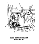 160P3 BOTTOM EXHAUST DEFLECTOR KIT Diagram and Parts List for DG3350  Speed Queen Dryer
