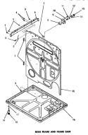 REAR FRAME & FRAME BASE Diagram and Parts List for DG6241  Speed Queen Dryer