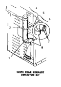 143P3 REAR EXHAUST DEFLECTOR KIT Diagram and Parts List for DG6241  Speed Queen Dryer