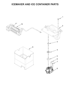 Icemaker And Ice Container Parts Diagram and Parts List for MFT2776FEZ00  Maytag Refrigerator