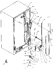 Rear Cabinet Water Supply Diagram and Parts List for SXDE27N-P1162206W  Amana Refrigerator