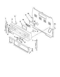 Control Panel Parts Diagram and Parts List for AER5845QAF17  Amana Range
