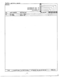 Motor And Drive Page 3 Diagram and Parts List for 7643A  Norge Dryer