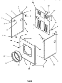 PANELS Diagram and Parts List for DE3670  Speed Queen Dryer